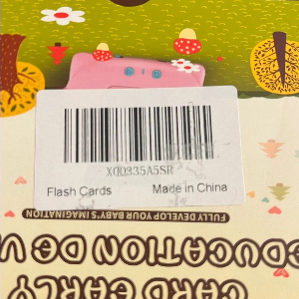 Flash Cards Happy World Card Early Education Device Electronic Learning Toy Pink